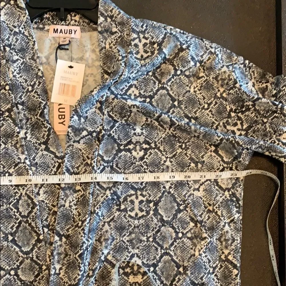 NWT Mauby Open front cardigan python charco… - Picture 9 of 11